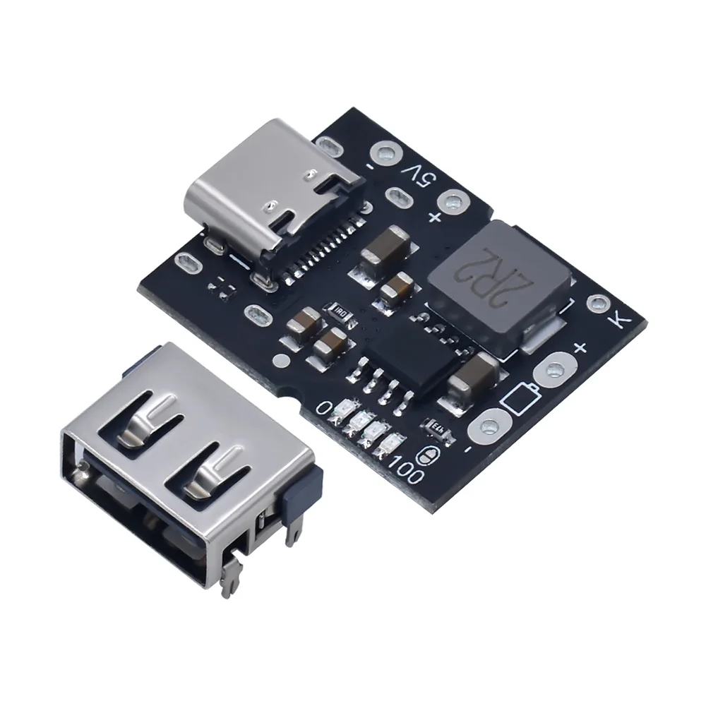 Type-C USB 5V 2A Boost Converter Step-Up Power Module Lithium Battery Charging Protection Board LED Display For DIY Charger | Электронные