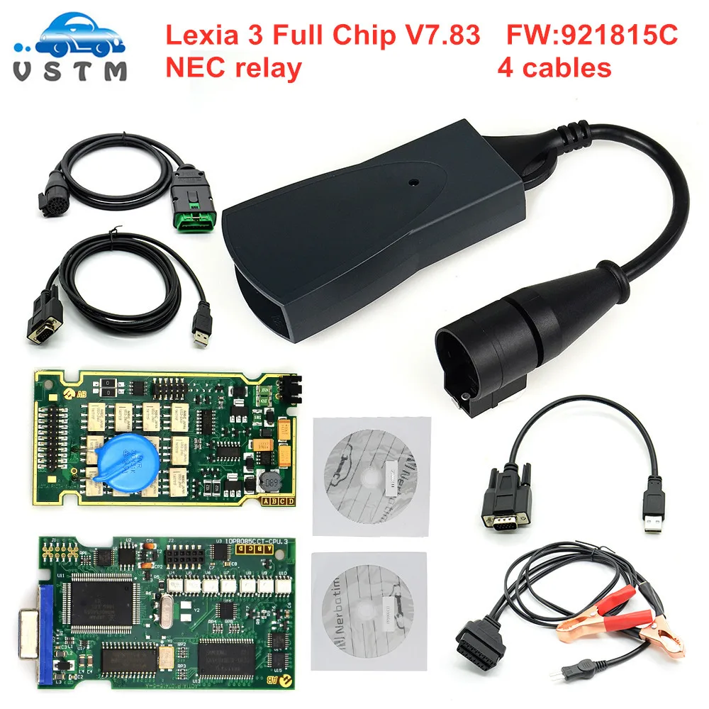 Новый полный чип Diagbox V7.83 с прошивкой 921815C Lexia3 V48 диагностический инструмент Lexia 3