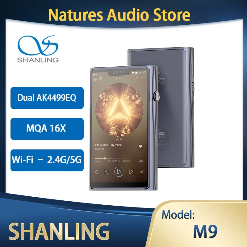 SHANLING-reproductor de MP3 portátil, dispositivo Dual AK4499EQ DAC Chip Qualcomm Snapdragon 665 MQA 16X DLNA/Airplay Bluetooth 5,0 LDAC, M9