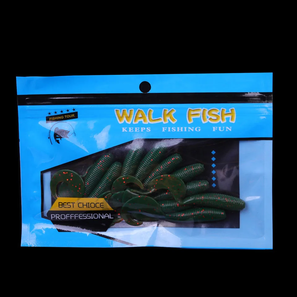 Walk Fish 10 шт./лот 65 мм 2 7 г мягкая резиновая приманка рыболовная джиг-воблер Мягкая в