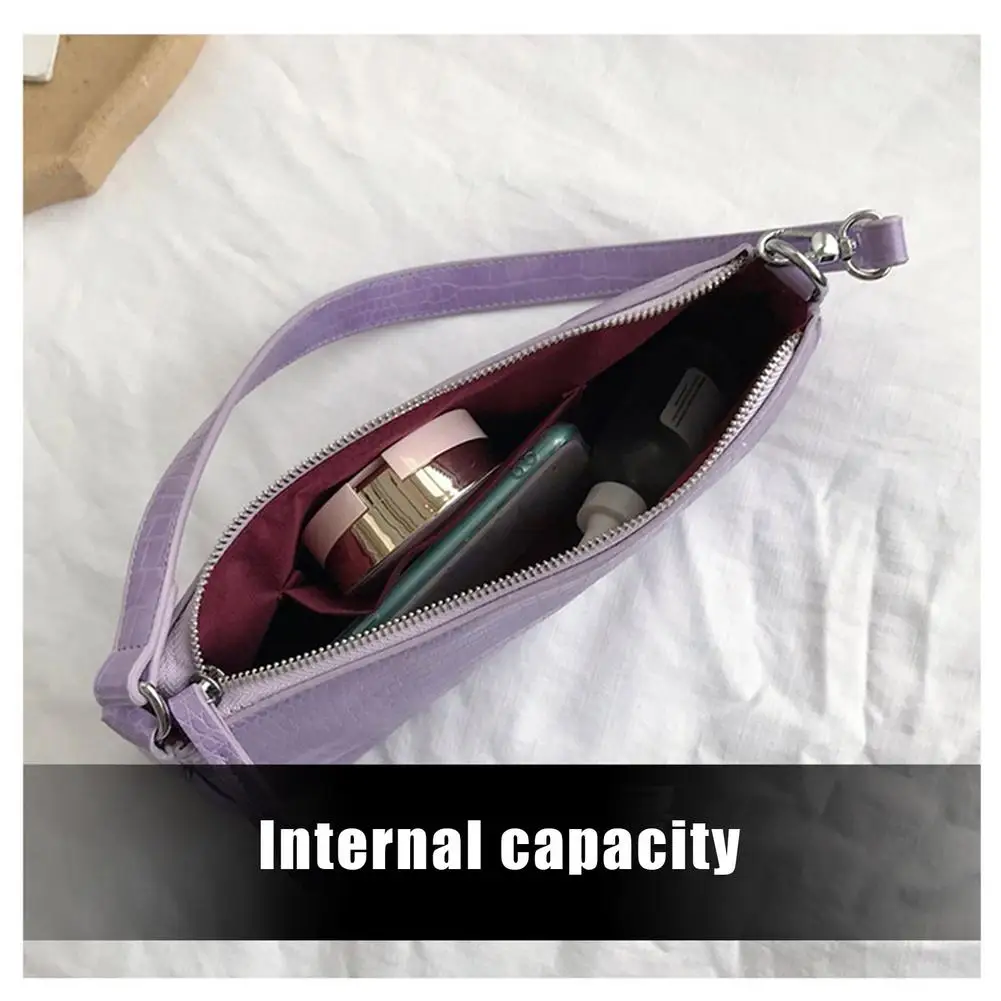 

Women Crossbody Bag Fashion With Crocodile Pattern PU Leather Handbag Feminina Female Soild Color 2020 New High Quality Ladies N