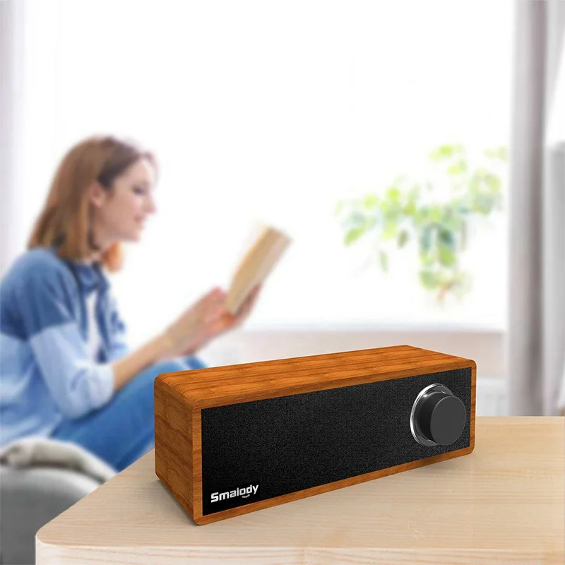 Деревянный bluetooth динамик сабвуфер беспроводной динамик s Портативный мини ретро Саундбар сильный бас мощный звуковой ящик музыкальный сабвуфер