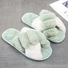 Зимние женские домашние тапочки из искусственного меха, теплая обувь на плоской подошве, женские домашние меховые тапочки, размеры 36-43, оптовая продажа