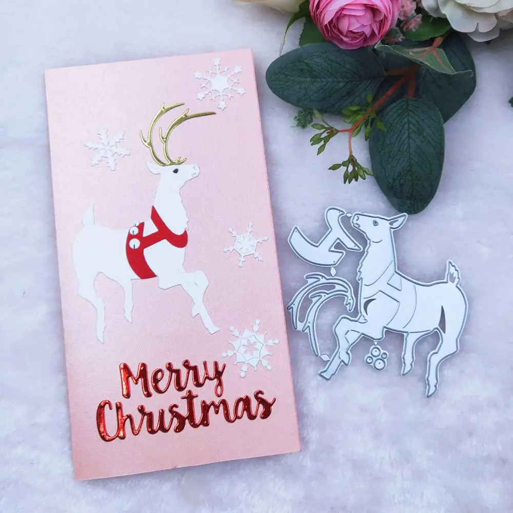 Новые металлические Вырубные штампы в виде рождественских оленей вырубные