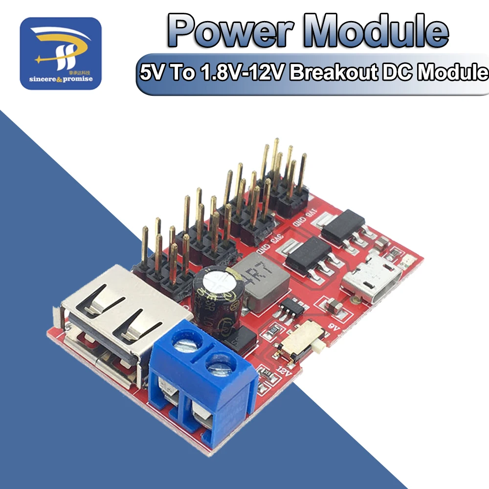 Прерыватель питания MINI USB от постоянного тока к модулю источника Micro 5 в до 1 8 12 3 В 9