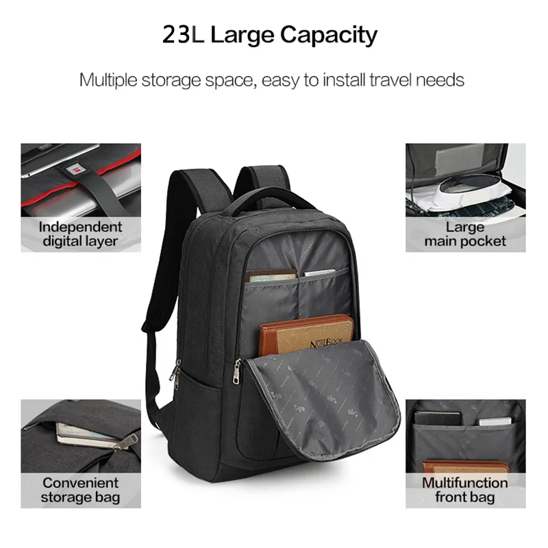 oiwas 17 inch laptop backpack with usb charging mens backpacks large capacity business daypack bookbag for women teenage travel free global shipping