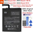 Аккумуляторы Xiaomi BM22 BM35 BM39 BN31 BM3E, для Xiaomi MI 5 5X Mi 4C Mi 6 Mi 8, Redmi Note 5A 5A Pro, оригинал