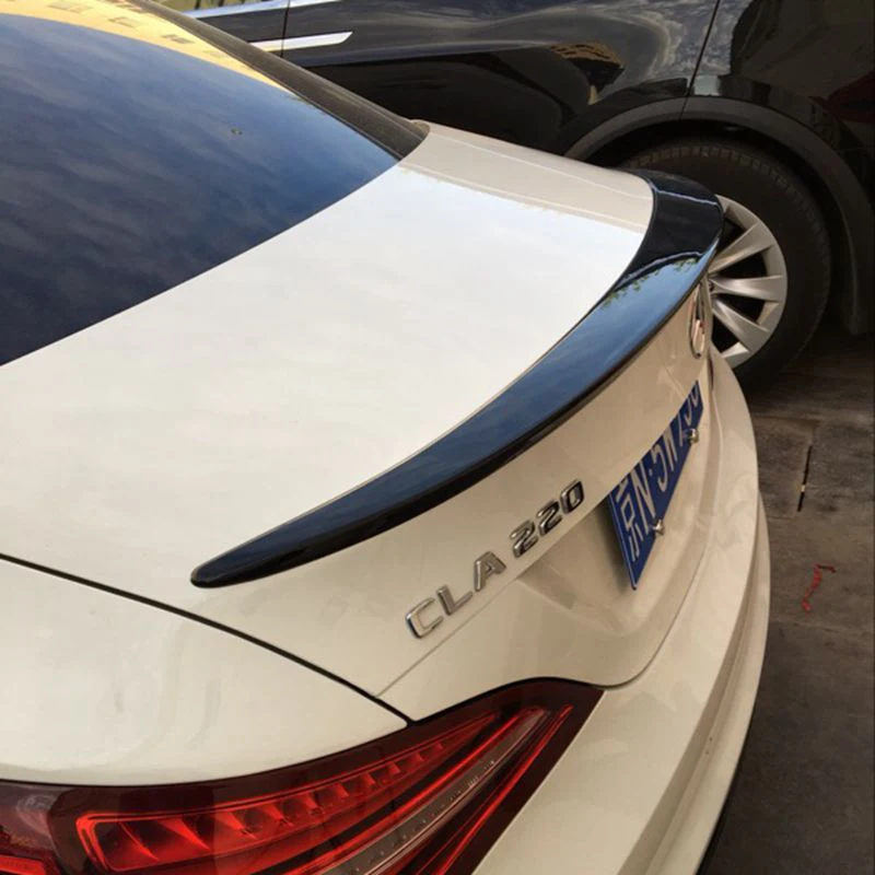 Подходит для M B CLA спойлер CLA45 W117 C117 ABS волокно задний багажник крылья бесцветный Cla