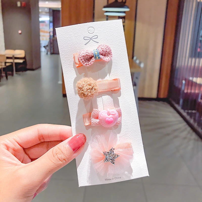 Hair Accessories Clips For Girls Kids Princess Headwear Birthday Holiday Gift Cute Animal Flower Pink Clip | Детская одежда и