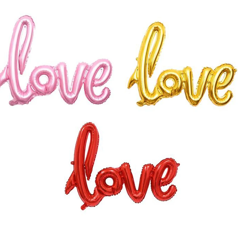 

Gold Foil Balloons Conjoine LOVE Anniversaire Wedding Decoration Balon Romantic Valentine's Day Love Letter Ball Party Supplies