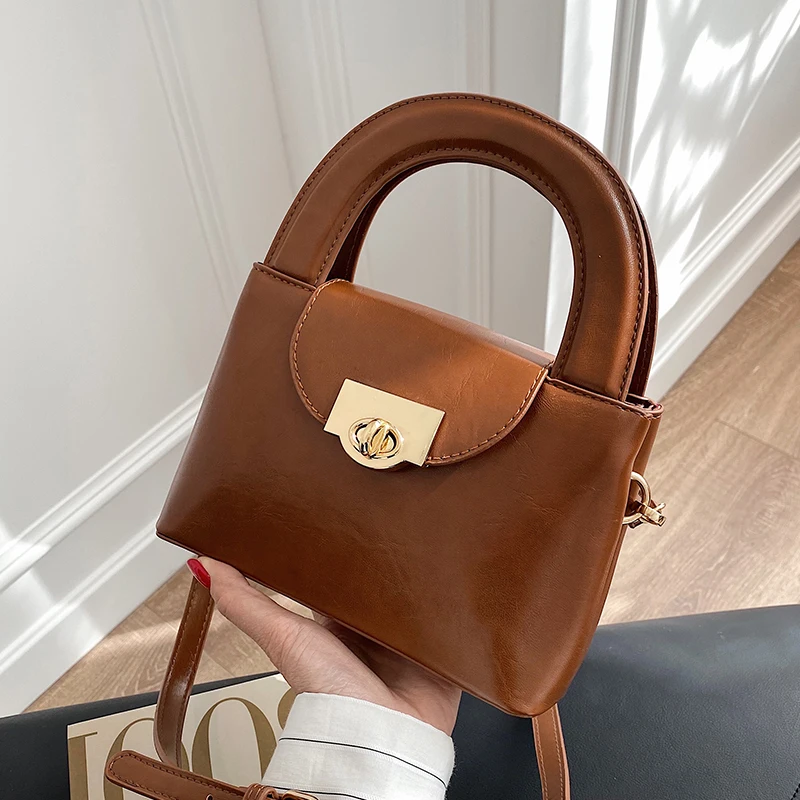 

Mini Vintage Retro Totes Bag PU Leather Crossbody Bags for Women 2020 High Quality Small Cross Body Designer Shoulder Handbags