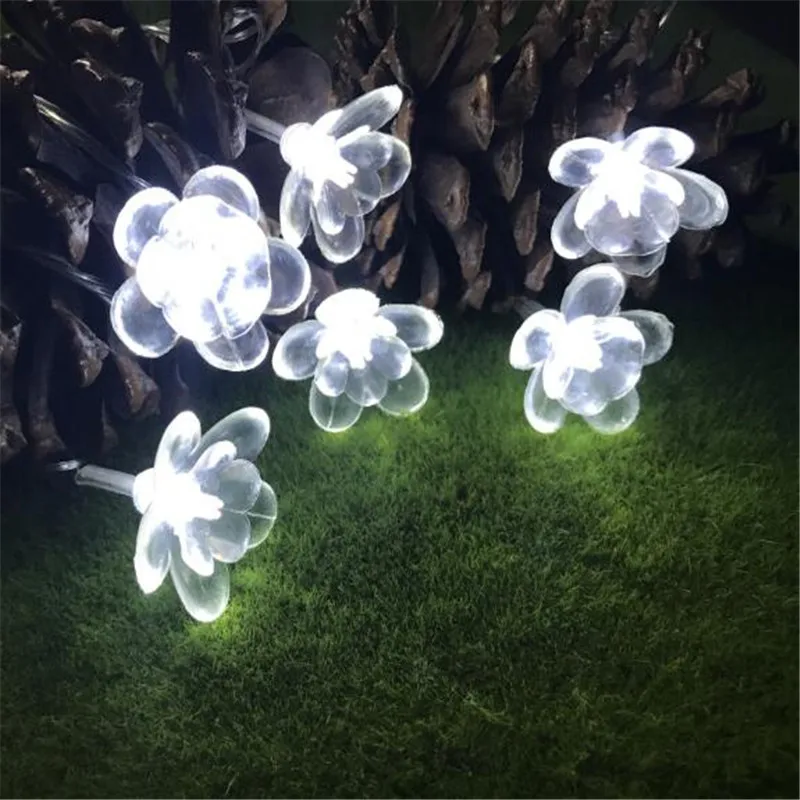 Фея 7 5 м 50LED цветок лотоса светодиодная гирлянда светильник Рождество Новый год