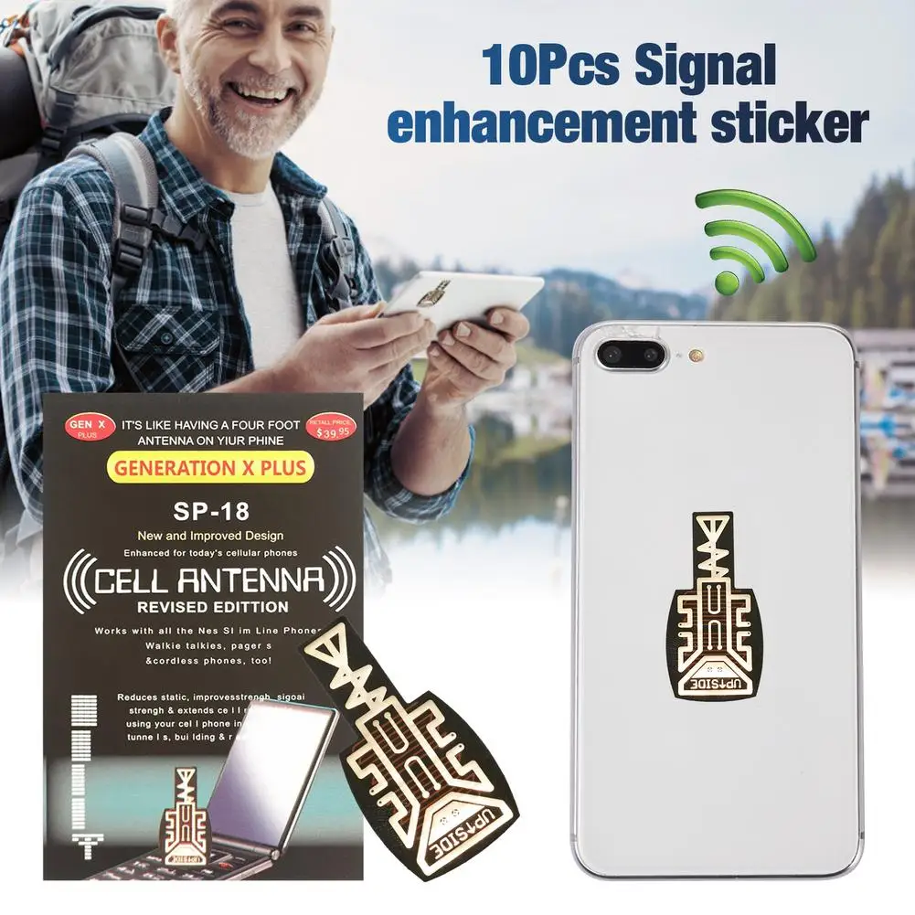 10pcs SP-18 Generation Energy Stickers Cell Phone Phone Signal Enhancement Signal Antenna Booster Stickers Signal Booster