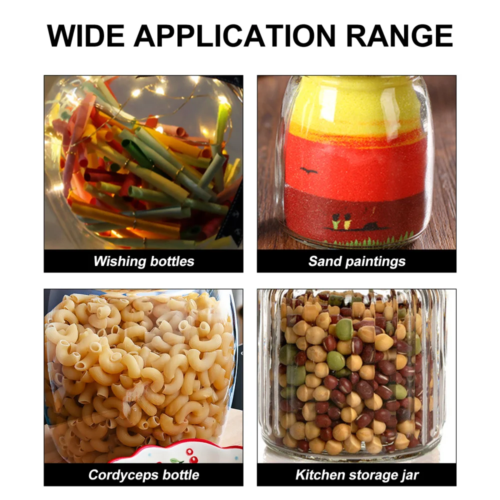 

2PCS Sturdy Glass Storage Jar Flower Tea Glass Jar Kitchen Seal Jar(230ML White)