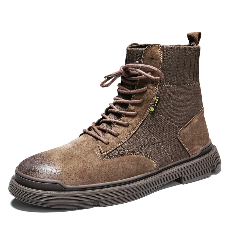 Высокие хлопковые ботинки удобная повседневная мужская обувь