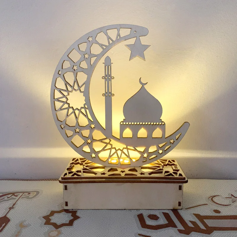 

ИД Мубарак, деревянное украшение «сделай сам», модель Рамадан, Ид аль-Фир, мусульманский декор для мусульманской вечеринки, абайя аль-Адха, т...