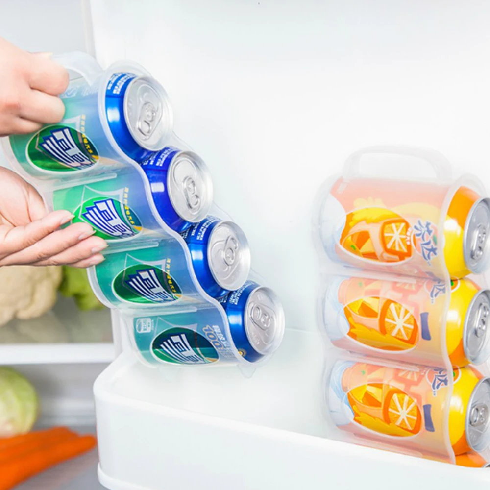 

Fridge Canned Drink Storage Box Kitchen Bar Accessories Canned Beverage Organizer Space-saving Organizer for Canned Drink
