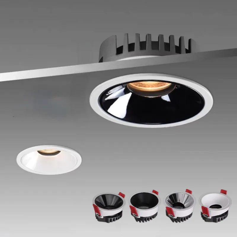 

Deep Anti-glare COB High Display Spotlight 7w/10w/12w Narrow Side Embedded Ultra-thin Home Without Main Light Led Ceiling Light