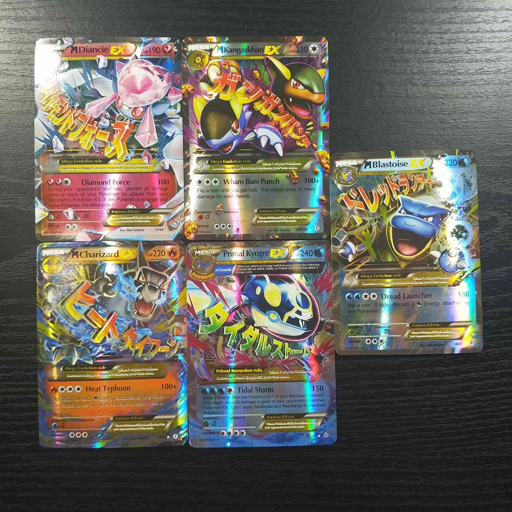 TAKARA TOMY Pokemon Cards 100 шт. флэш-карты коллекции битва сияющая карточная настольная игра