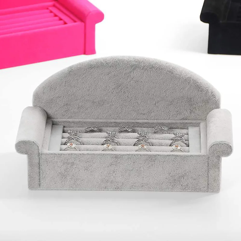 

1pc Novel Creative Durable Reusable Display Stand Jewelry Sofa Shape Ear Stud Rings