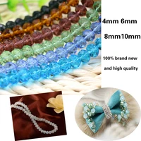 1pcs 4mm 10mm needlework crystal loose beads faceted sewing jewelry making findings bow knot accessories