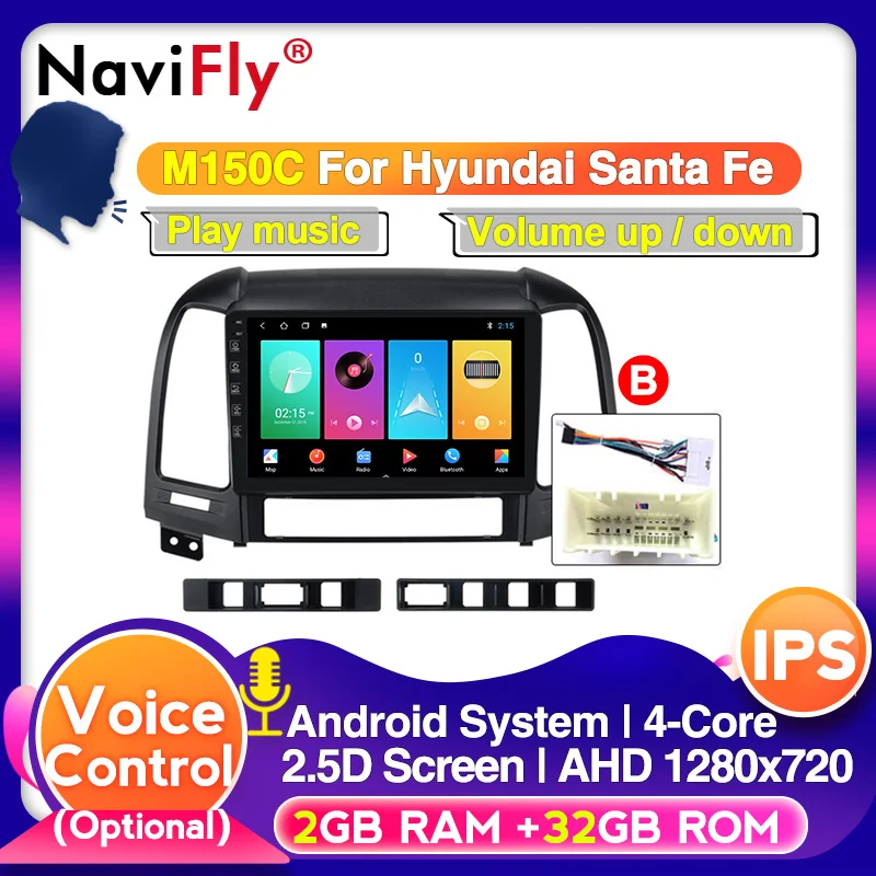 Android 10.0 DSP IPS экран Автомобильный мультимедиа-плеер Для HYUNDAI SANTA FE 2005 - 2012 GPS навигация С 4G LTE WIFI BT USB без DVD.