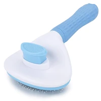 self cleaning slicker brush dog cat bunny hair easy remover grooming brush loose undercoat pet comb massage tool for pets tools