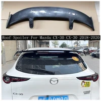 fits for mazda cx30 cx 30 2018 2019 2020 high quality abs paint carbon fiber rear trunk lip roof spoiler top wing