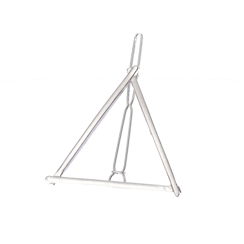 Silver Triangle 4,5 см женские заколки для волос, заколки для волос в форме звезды и сердца, тонкие заколки для волос в виде единорога, заколки для волос в стиле панк, открытые треугольные стильные инструменты - Цвет: Silver Triangle