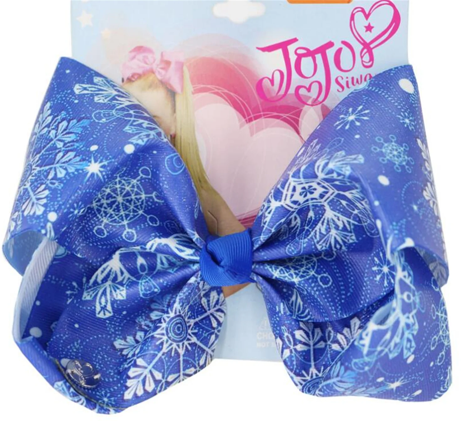 Лось Снежинка бант заколка для волос 8 дюймов Рождественский детская зажим