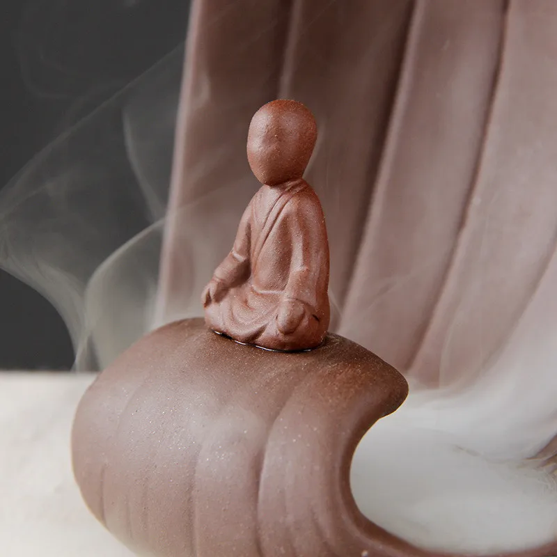 Фиолетовая глиняная горелка для благовоний медитация креативный Декор дома