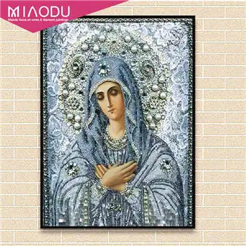 Miaodu Diy алмазная живопись Настенная Наклейка Ретро Религия подарок вышивка крестиком икона лидер Алмазная мозаика настоящая религиозная вышивка