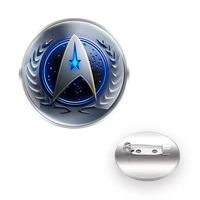 classic fashion star fleet theme glass cabochon dome metal brooch badge for bag clothes decoration pins jewelry gifts