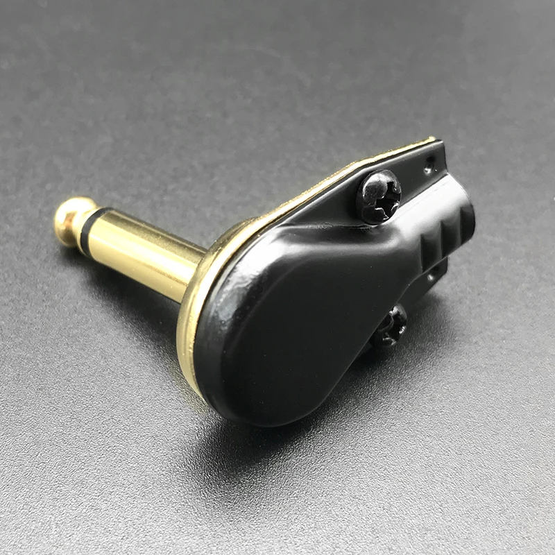 2 шт. латунь позолоченный 6 35 мм моно полюса Джек 90 градусов прямоугольный L тип