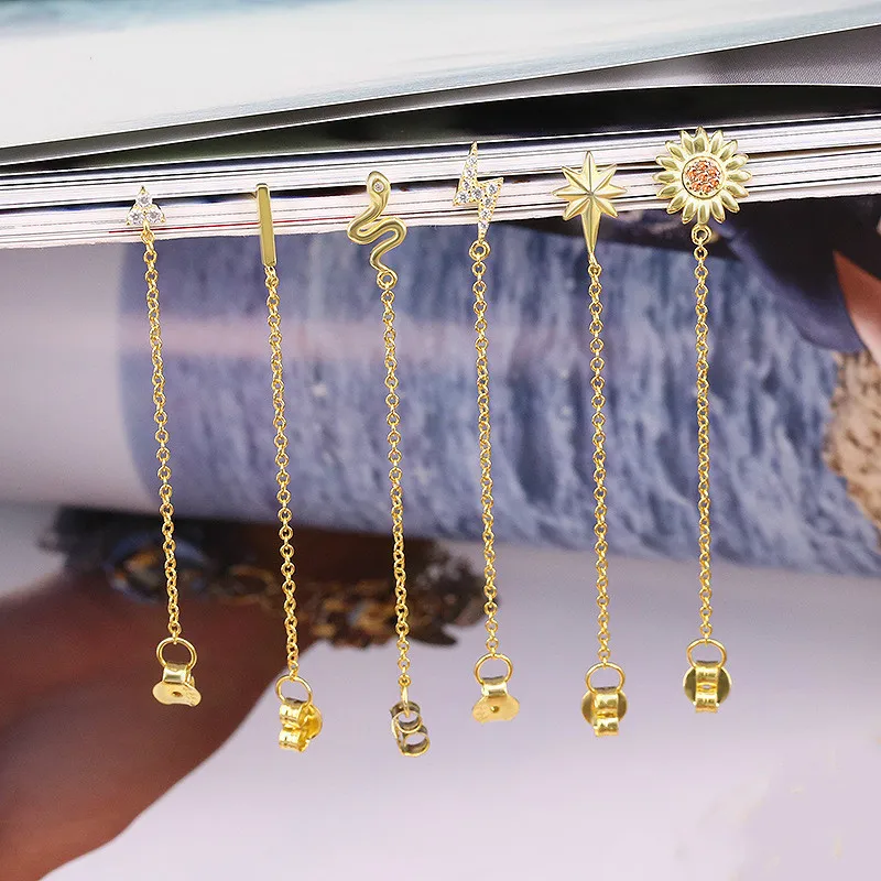 Популярные серьги для женщин в виде змеи животных линия уха женская бижутерия