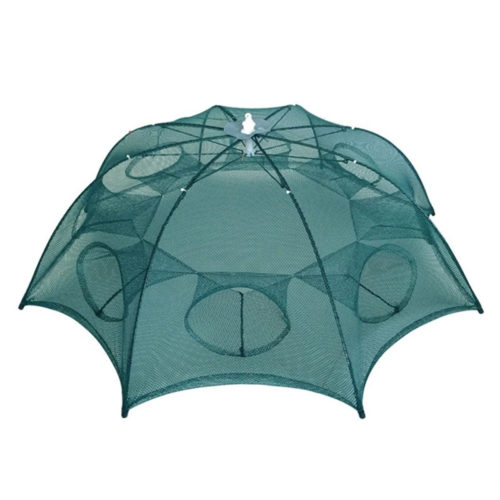 Автоматическая рыболовная сеть с 4 20 отверстиями портативная складная ловушка