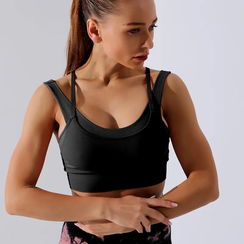

Push Up Bra Sport Fitness Solid Lingerie Seamless Wireless Bra Elastic Breathable Tube Tops Sling Bralette