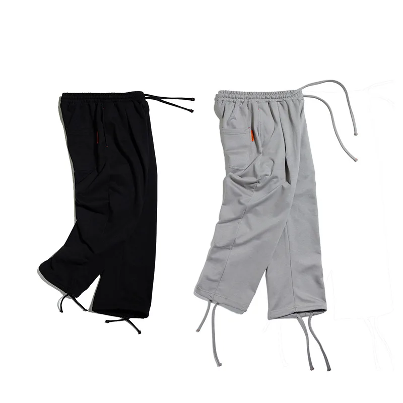 

Pants Men Loose Casual Wide Leg Straight Pants Male Streetwear Hip Hop Drawstring Hem Harem Trousers Joggers Sweatpants