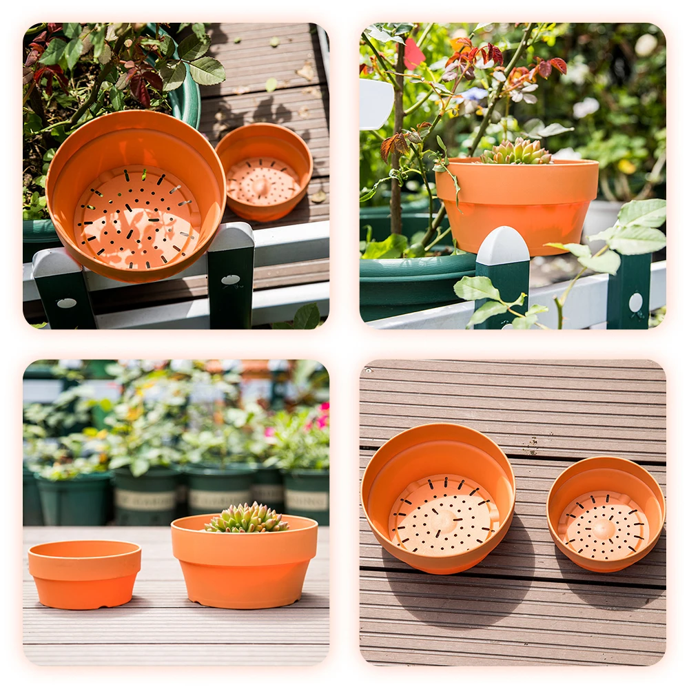 

Imitation Terracotta Planter Plastic Planting Pot Cactus Plant Containers Indoor Garden Bonsai Pots with Drainage Hole