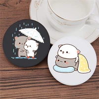 LOVE Couple Cute Gray Cat Wireless Charger for Iphone Airpods Wireless Charger Portable Charger for Samsung Huawei Xiaomi
