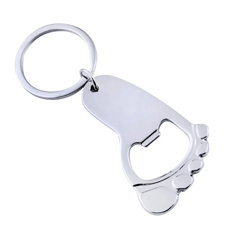 

Personalized Creative Metal Key Chain Portable Small Feet Bottle Opener