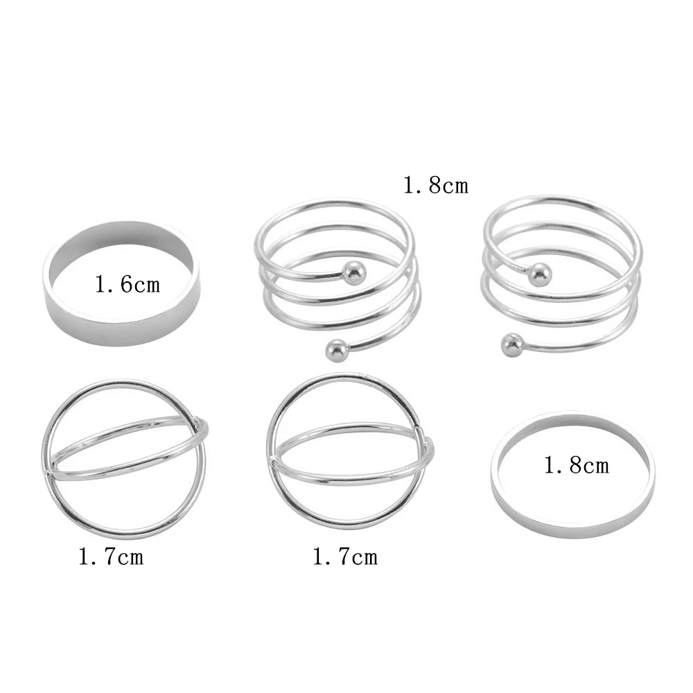 

Multi Layer Ring Hiphop Simple Design Punk Anillos Vintage Gold Color Joint Rock Ring Sets for Women Jewelry Korean Version Goth