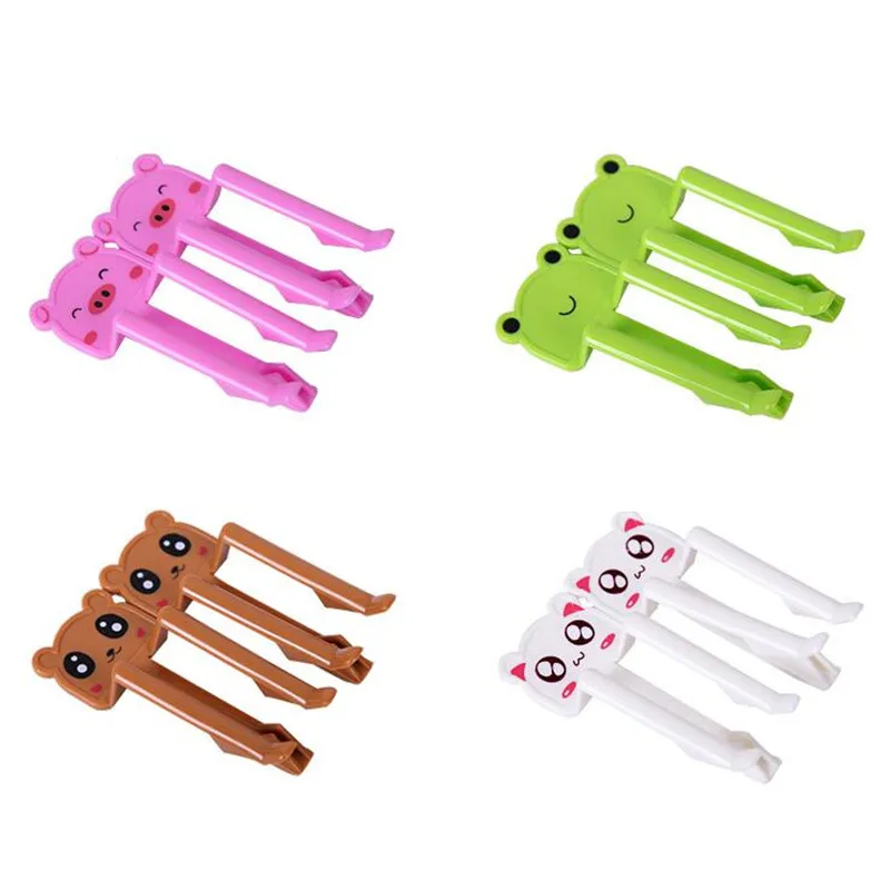 2 шт./компл. пластиковый зажим для мусорного пакета с милыми мультяшными