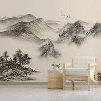 custom photo wallpaper chinese style artistic abstract ink landscape mural living room study home decor papel de parede 3d sala
