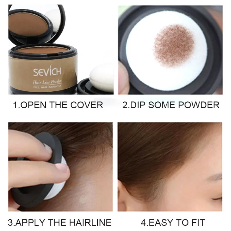 

New 12 Color Hair Fluffy Powder Instantly Black Root Cover Up Natural Instant Hair Line Shadow Powder Hair Concealer Coverag