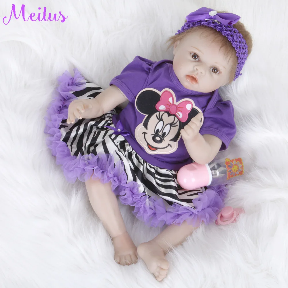22 дюйма детская живая кукла Детские куклы детские игрушки Reborn Baby Doll наряд для