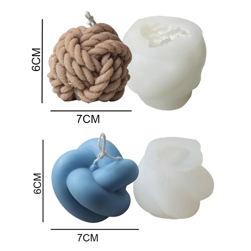 

New DIY Candle Mould Soy Wax Silicone Candle Mold Aromatherapy Molds for Plaster 3D Hand-made Soy Aroma Wax Soap Mold