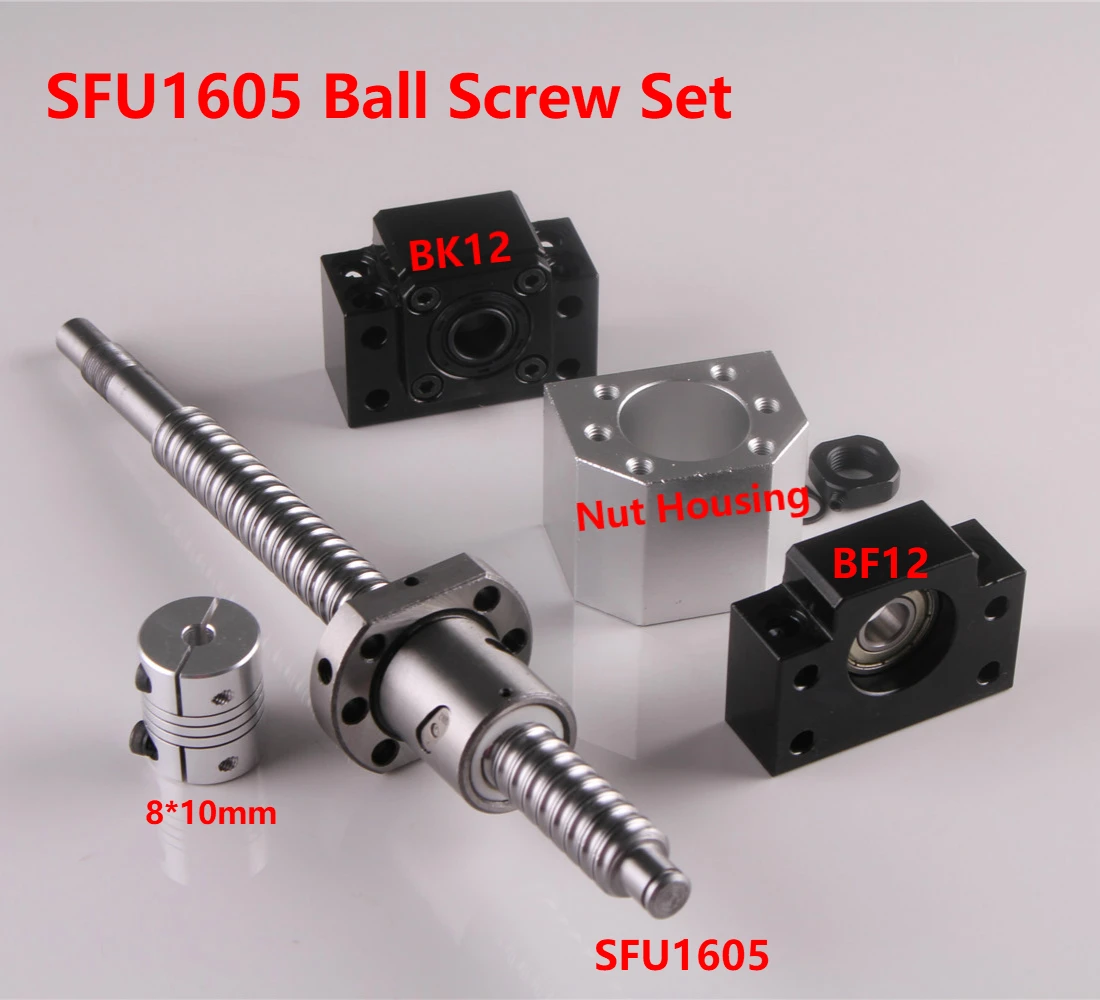 Набор шариковых винтов SFU1605 RM1605 скрученный винт C7 с торцевой обработкой + 1605