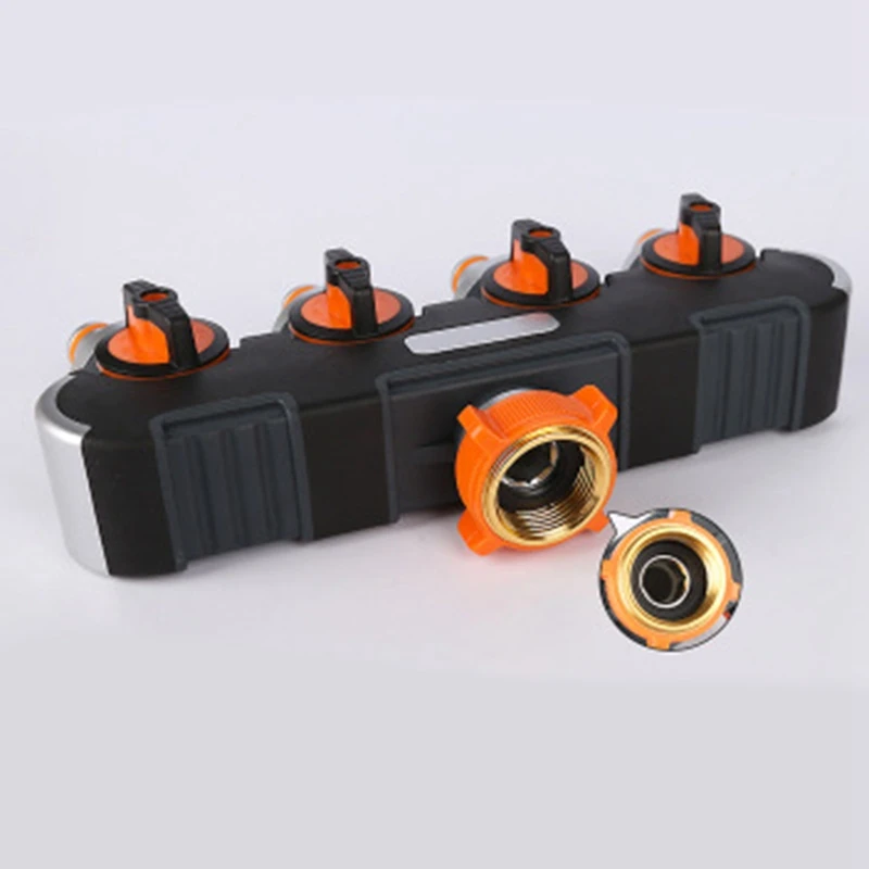 

Garden 4 Way Tap Connectors Metal Hose Pipe Splitter Plastic Drip Irrigation Water Connector Irrigation Wash Car Tools