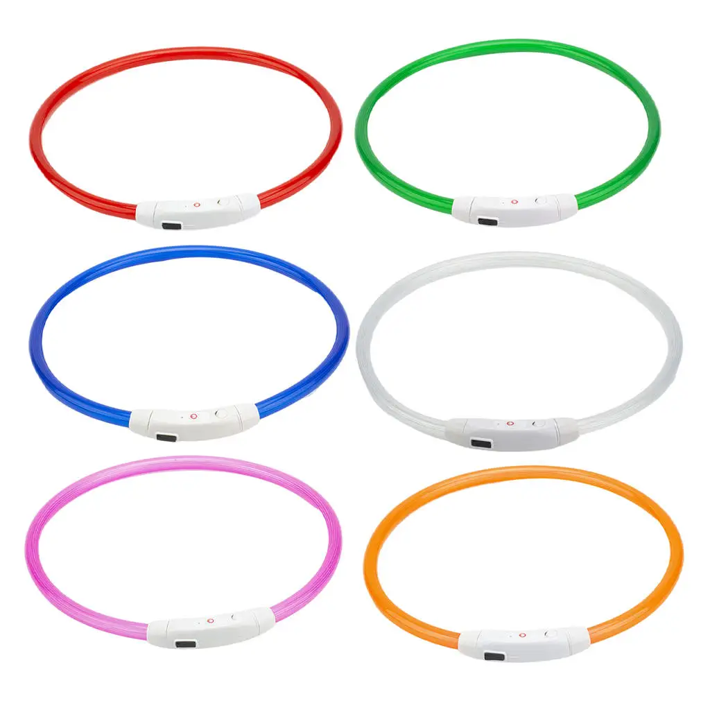 

Светодиодный ошейник для собак, зарядка через USB, светящийся ошейник для домашних питомцев для ночной безопасности, модный светящийся ошейн...